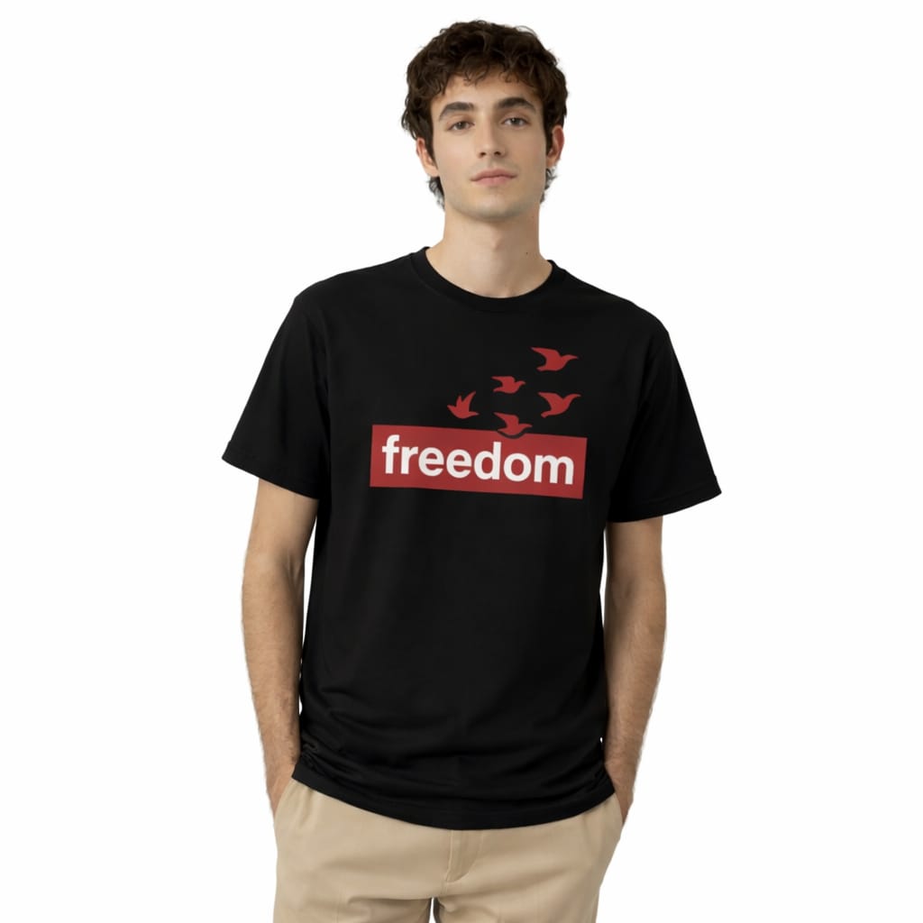 Freedom Birds Graphic T-Shirt | Cotton