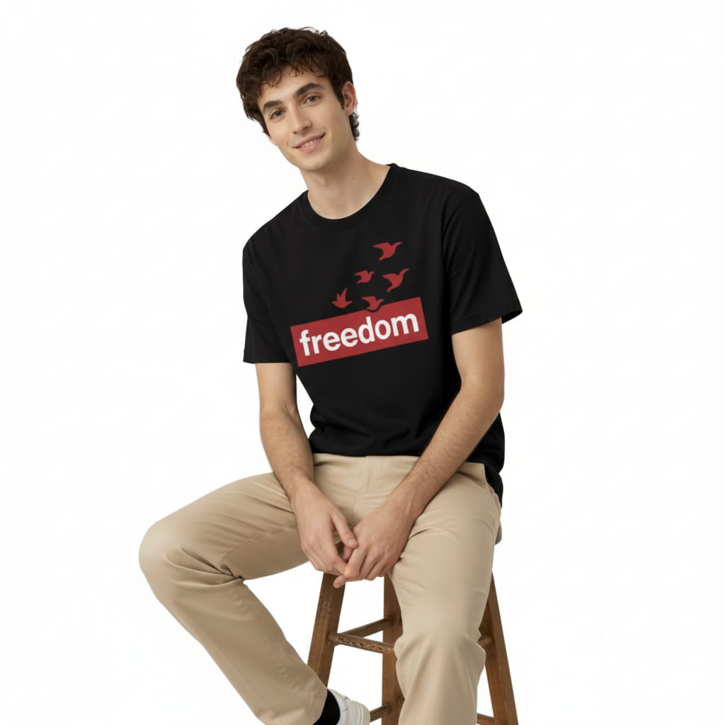 Freedom Birds Graphic T-Shirt | Cotton