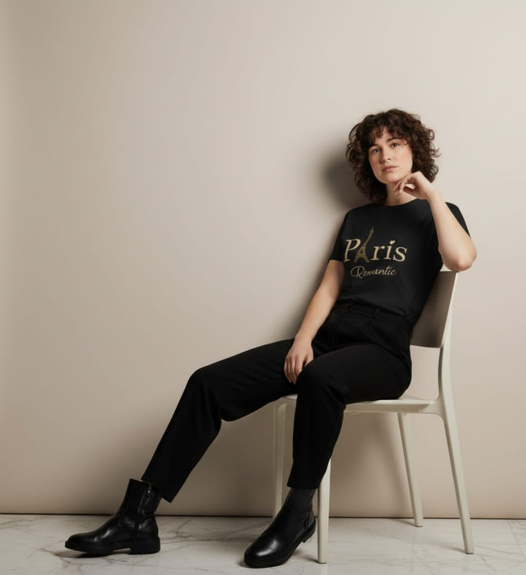 Paris Romantic Women's Graphic T-Shirt | Cotton