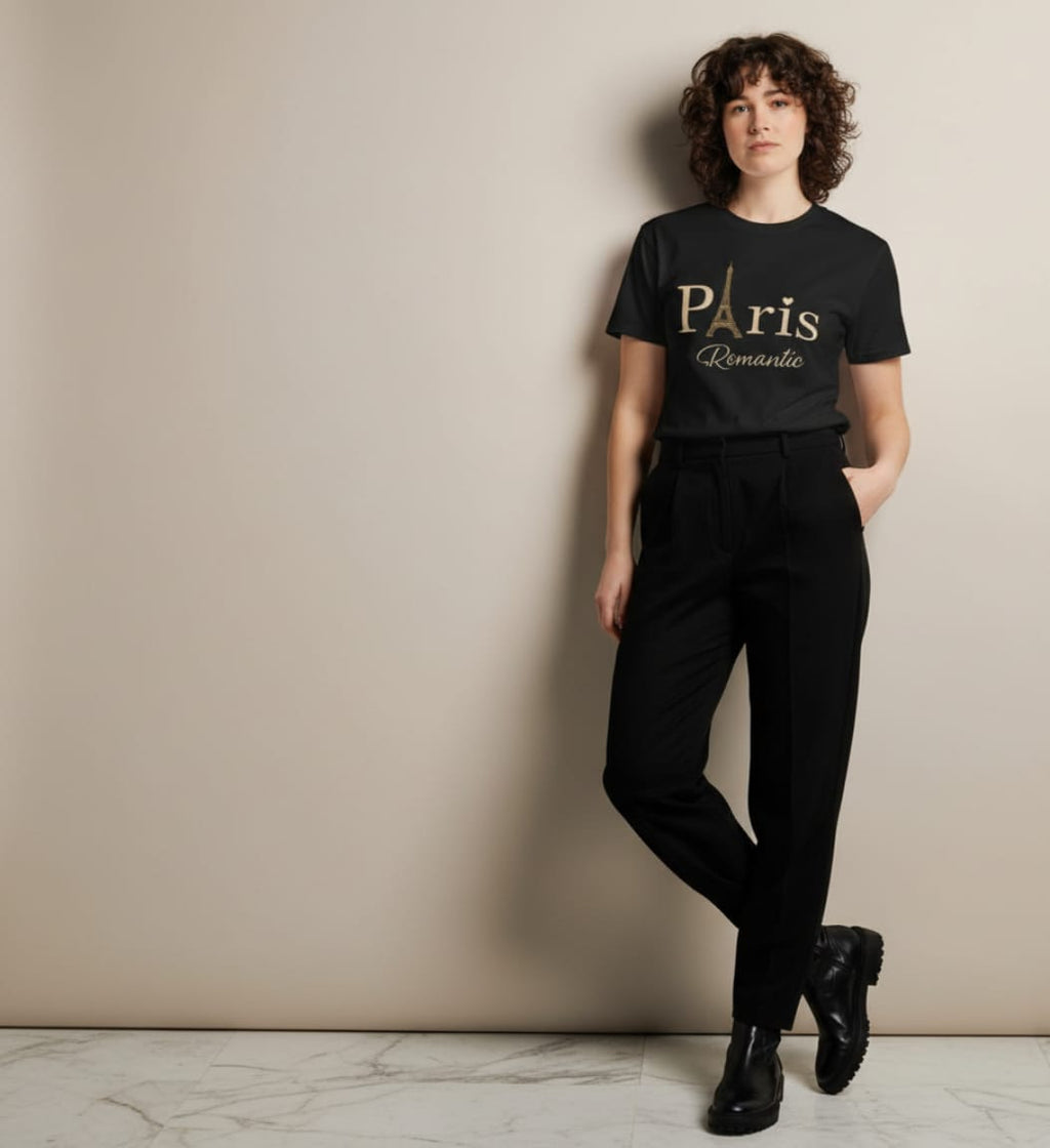 Paris Romantic Women's Graphic T-Shirt | Cotton